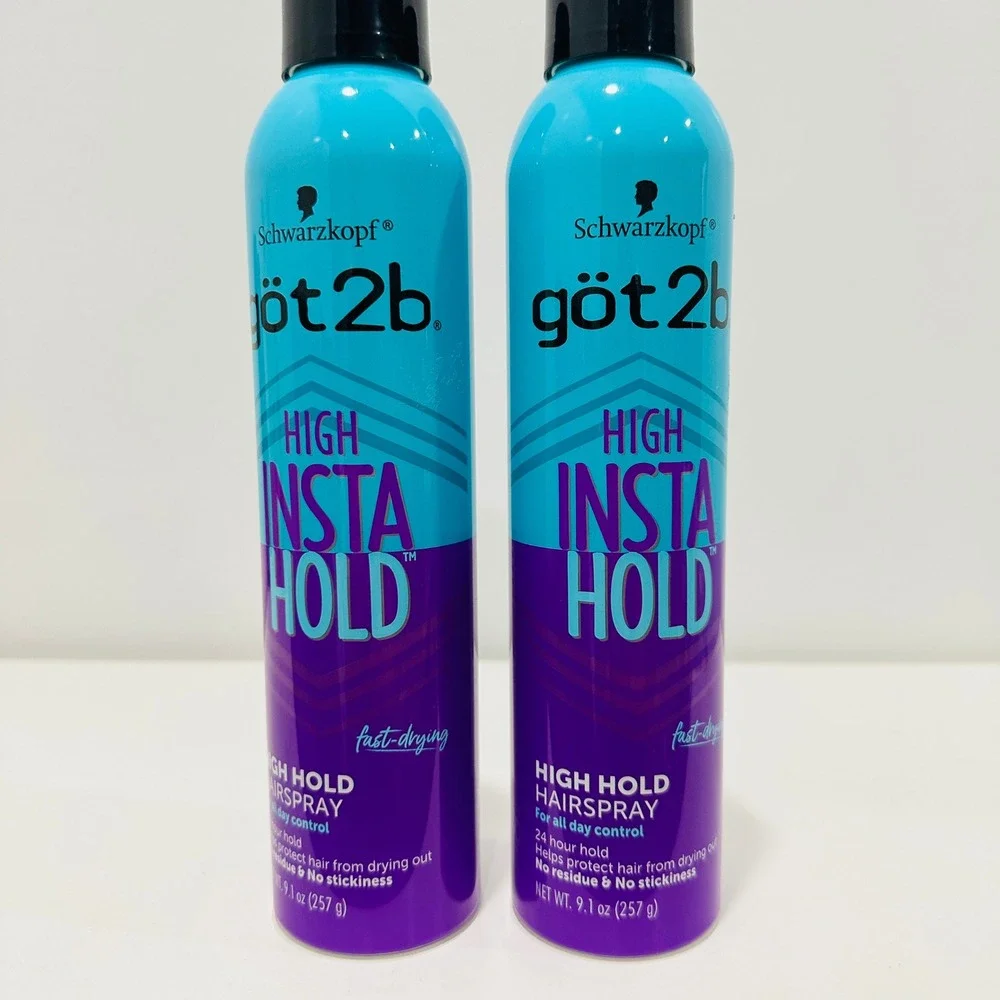 Schwarzkopf got2b High Insta Hold Hairspray 9.1 oz 2 Pack Fast Drying High Hold